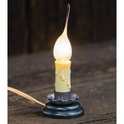 New Primitive Candle Light Vintage Look Electric Rustic 3 h 6ft Cord With Bulb