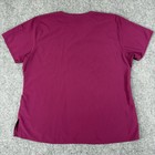 Carhartt Women   s 2xl Scrub Top Berry      V   neck Work Medical Uniform Shirt