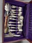 Mismatched Vintage Silverplate Flatware Set - 1847 Rogers Bros With Chest  uo 
