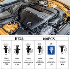 100pcs Bumper Clips Fender Trim Car Auto Push Pin Rivet Fastener Panel   4 Tools