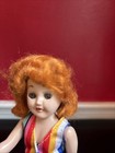 Celluloid Doll  7 Inches  Very Old  No Damage To Body  Wool Hair  see Pictures 