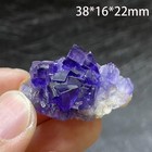 Natural Raw Stone Purple Fluorite Matrix Mineral Specimen Quartz Crystal Healing