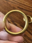 1 1 2  Solid Brass O Rings  lot Of 5  No Seams 0 5oz Weight Craft Leather