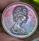 1966 Canada Silver Dollar Bu 80  Silver Queen Elizabeth Ii Toned