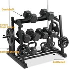 Dumbbell Set With Rack Stand - 1100lbs Weight Storage For Home Gym