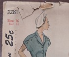 Simplicity Vintage Original Sewing Pattern 3281 Misses Dress Size 16 Bust 34