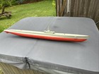 Vintage 58  Wwii  Submarine Wooden Model  estate Barn Find