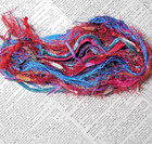 Fiber Yarn Sample Pack Red-violet Mix 12 Yards Craft Embellishments Slow Stitch