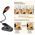 Rechargeable Red   Amber Light Night Reading Book Light   Blue Light Blocking