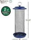 Nature s Way Cobalt Metal Mesh Mixed Seed And Peanut Bird Feeder For Wild Birds