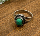 Vintage Navajo Bell Trading Post  Sterling Turquoise Fred Harvey Era Ring - Sz 5