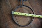 Antique Coal Bucket Bracket Swing Arm Metal Planter Holder Industrial Vintage