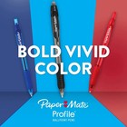 Paper Mate Profile Retractable Ballpoint Pens  1 4 Mm Bold Point  Black  8 Count