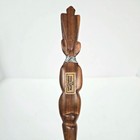Hand Carved Kenyan Wooden Letter Opener Tribal Art Decor African Coil Necklace