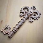Pirate Cast Iron Key With Skull Head   Antique Finish  4  X 2 5  