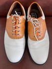White Orange Footjoy Myjoy Icon Traditional Golf Shoes Size 10