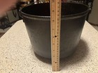 Antique No 8 Cast Iron Bean Pot 3 Footed Kettle Cauldron Bail Handle Excellent