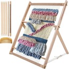 25 2  H X 19 3  W Weaving Loom With Stand Wooden Multi-craft Weaving Loom Arts