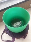 Green 8    Crystal Singing Bowl   Carrying Case