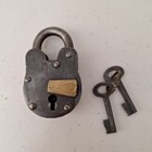 Antique Padlock 3   Cast Iron Lock And Keys Old Vintage 1800s Style