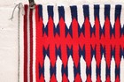 Antique Navajo Rug Textile Native American Indian 27x18 Eye Dazzler Weaving Vtg