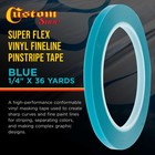 Vinyl Fineline Pinstripe Tape  Blue 1 4  X 36 Yard Roll - Create Sharp Curves