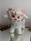 Vintage Ceramic Big Eyes Baby Lamb Easter nursery Planter