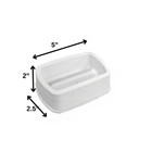 2 Pack Non-flip Bird Pet Food Bowls 4oz Plastic Feeder Cups Cage White Cup Bowl