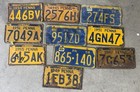 Lot Of 9 Vintage Pennsylvania License Plates  Assorted 1945-1958