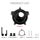 Clear Matte Black Air Filter Cleaner For Harley Touring Road Glide Softail 17-25