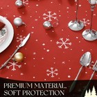 Novilys Red Christmas Tablecloth With Snowman  60  X 84   rectangular  
