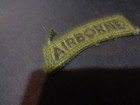 Military Patch Sew On For Bdu Uniform Us Army Airborne Tab Rocker Od Green