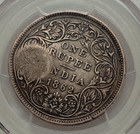  circa 1889  Mozambique  pm  C s On India Rupee 1862 Km54 2 Pcgs Vf35