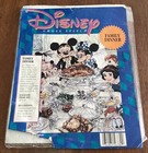 Disney Family Dinner Mickey Minnie Goofy Cross Stitch Kit Almost Completed 1992