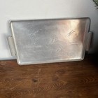 Vtg Wendell August Forge Hammered Aluminum Serving Tray Flying Ducks Geese Birds