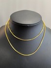 Sharp   Stamped 18k Gold Filled 1 6mm Box Chain 28  Long Fits Pendant Necklace
