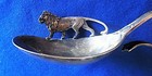 Sterling Antique Decor Figural Full Bodied Lion W Kitten Babies Childrens Spoon