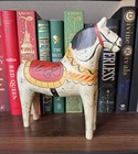 Traditional Vintage Swedish Dala Horse White Large Rare Numbered And Signed