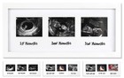 Triple Sonogram Pregnancy Frame - Baby Ultrasound Picture Holder  3 Trimesters D