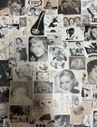 Lot 100  Vintage Ephemera 1930s-1970s Tiny Ads   Cutouts black   White collage 