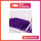 Fqtanju 2 Yards Soft   Natural Ostrich Feathers Fringe Trims Ribbon Used For Dre