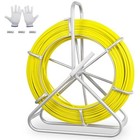 Fish Tape Fiberglass 6mm 500ft  Duct Rodder Fish Tape Wire Puller  Electrical 