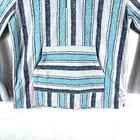 Oneill Fleece Hoodie Hooded Pullover Shirt Standard Fit Hobo Blue Stripes Large