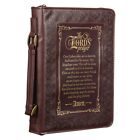 Bible Cover Large 7    X 10 1 8    X 1 7 8    The Lord s Prayer Walnut And Burgundy