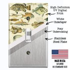 Metal Light Switch Outlet Cover Wall Plate Vintage Fish Aquatic Art Decor Ocn171