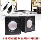 Mini Usb Power Wired Computer Speakers Stereo 3 5mm Jack Fit Desktop Pc Laptop