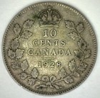 1928 Canada Silver 10 Cents Coin Very Good Circulated Condition Canadian Dime