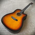 41  Sunburst Acoustic Guitar Starter Kit     Full Size Cutaway  Bag  Tuner  Capo