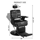 Black Heavy Duty All Purpose Barber Chair Hydraulic Reclining Salon Spa Beauty