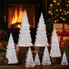 Clear Acrylic Tabletop Christmas Trees  Crystal Xmas Tree Centerpiece - 4 8 Pcs